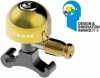 Dzwonek rowerowy Lezyne Classic Brass Bell S — polerowany mosiądz, czarna baza